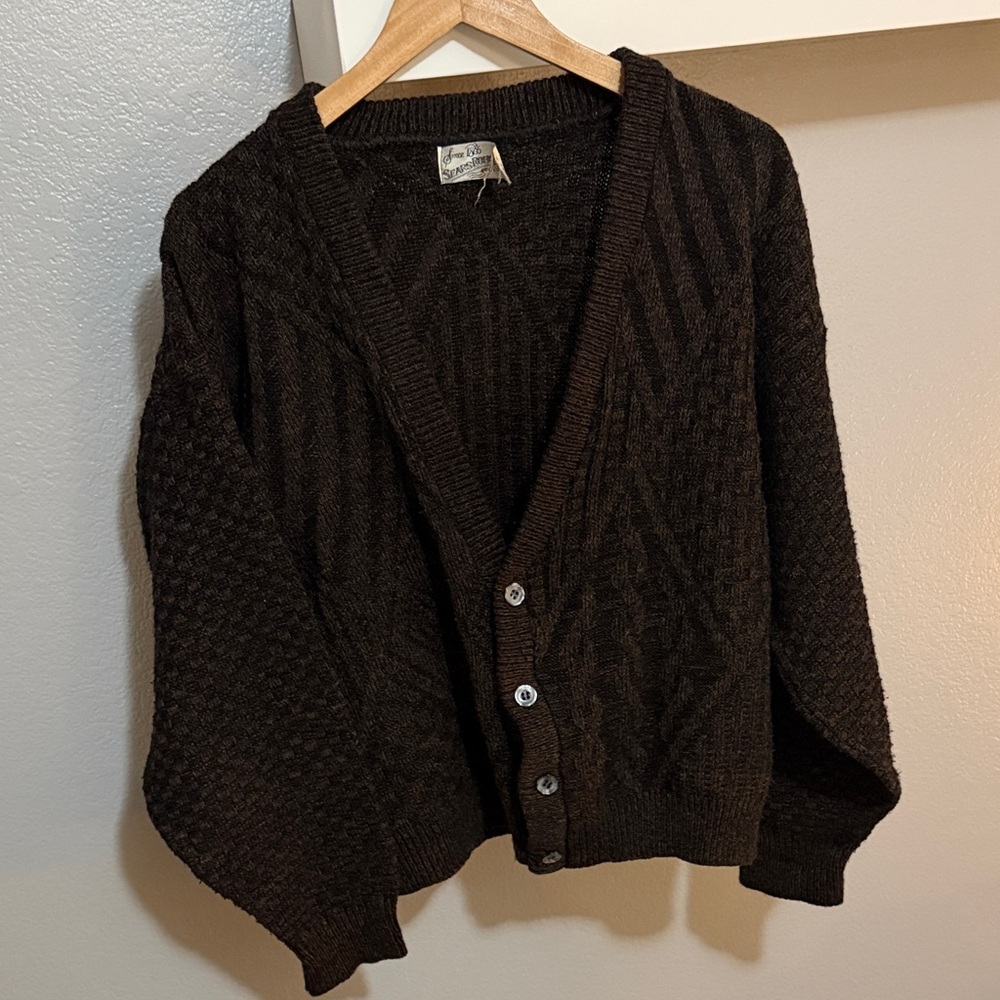 Vintage Multicolored Brown Cardigan